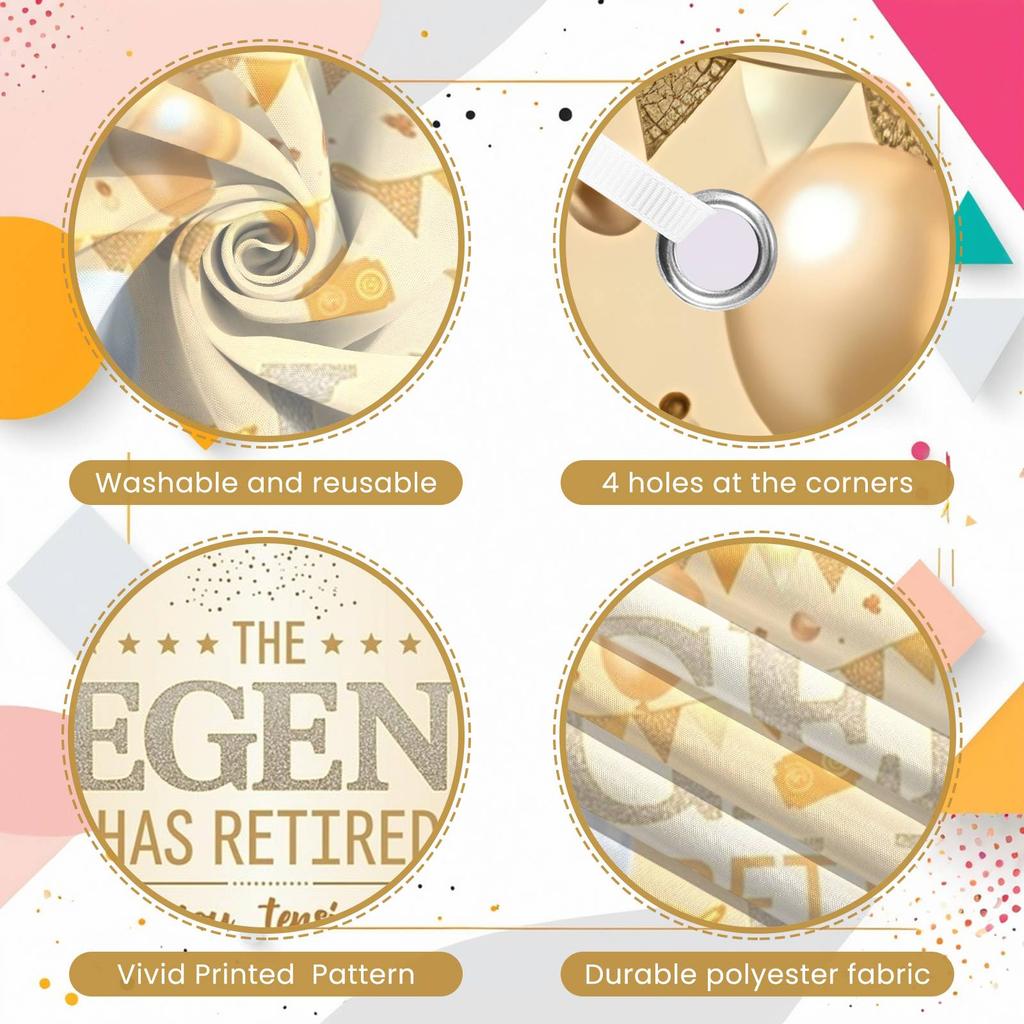 Pension Party Backdrop Elegant Joyful Retirement Backdrop Retirement Banner Sparkling Background For Happy Send-off Friends