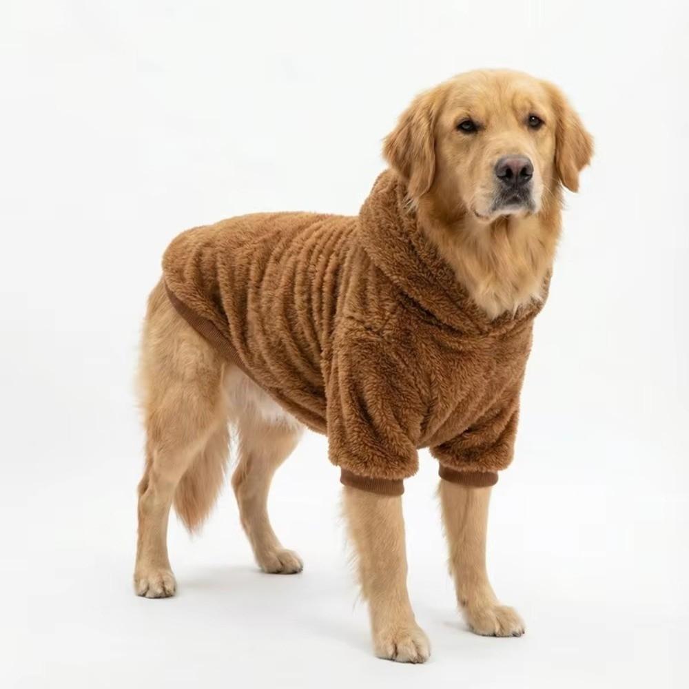 Soft Dog Hoodie Fleece Material Pet Clothing Cozy Dog Coat  Winter Season for Medium Large Dogs
