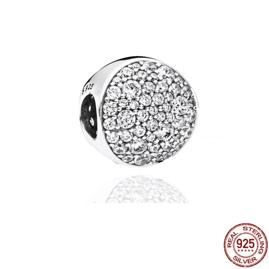 Новые бусины из стерлингового серебра S925, сверкающие снежинки, ровные сердечки и квадратные бусины с паве, подходят для оригинального браслета, ювелирные изделия, подарок
