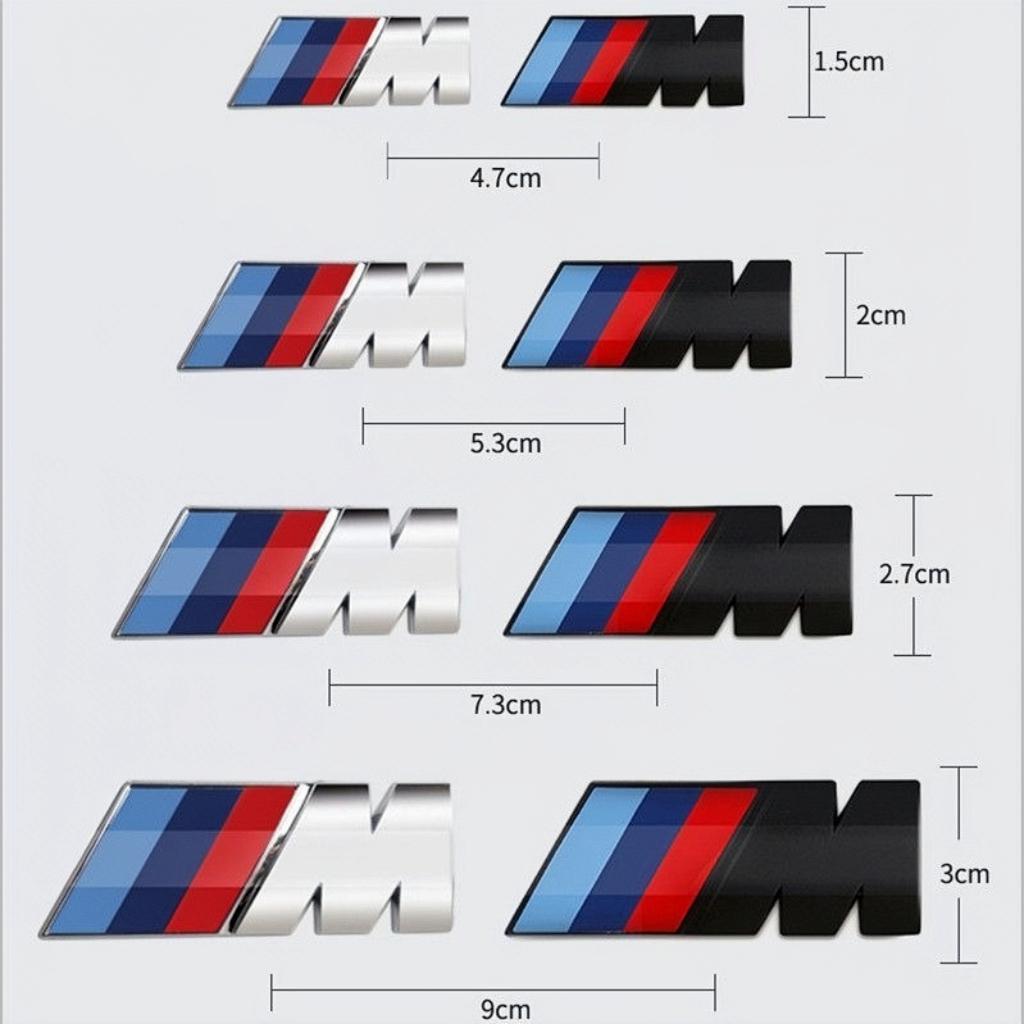 For BMW M E46 E90 E60 New Car Fender Trunk M Logo Badge Emblem Sticker For BMW M M3 M5 M6 X3 E46 E90 F30 G20 E36 E34 G30 Auto Parts Cool Personalized