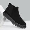 Fashion England Style Mens Autumn Winter Boots Black Casual Shoes Cowboy Platform Chelsea Boot Cool Cow Suede Leather Ankle Botas Hombre