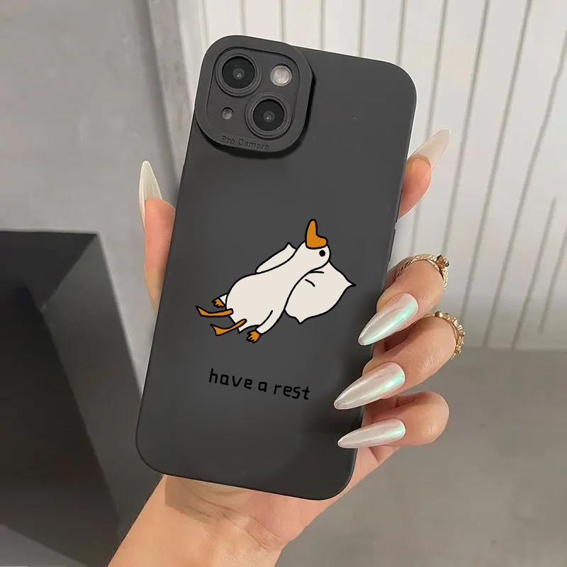 Милый чехол для телефона с мультяшной уткой для Samsung Galaxy S23 Ultra S22 Plus S21 S20 FE Note20 A14 A34 A54 A13 A33 A53 A32 A52s Мягкий чехол