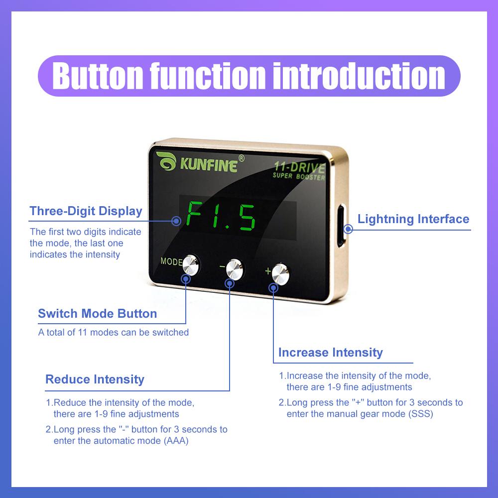 Car Electronic Throttle Controller Racing Accelerator Potent Booster Tuning Parts Accessory