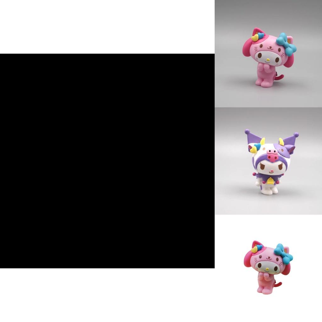 Cute Kuromi My Melody Figure Toy Playset Cake Topper For Diy Accessories