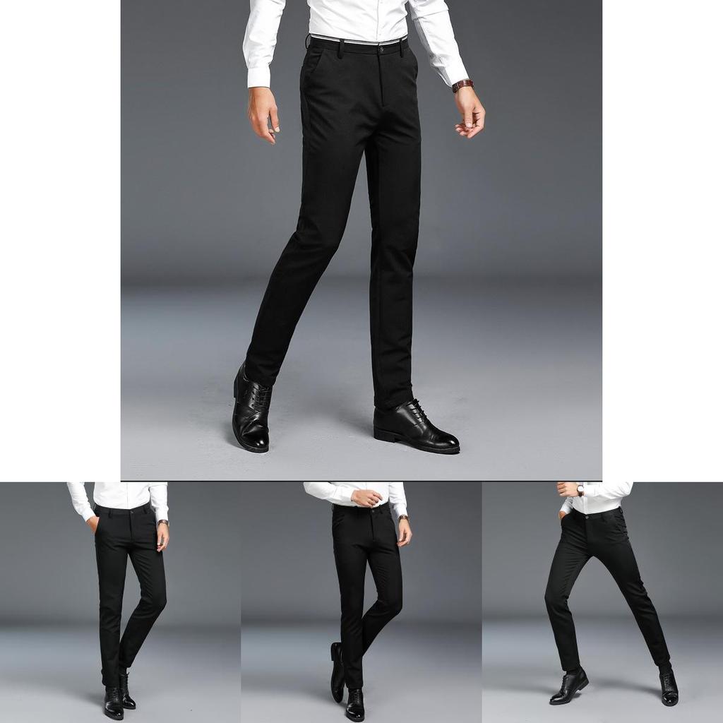 Premium Quality Fashion Young Men's Tight Slim Pants Casual Basic Stretched Trousers