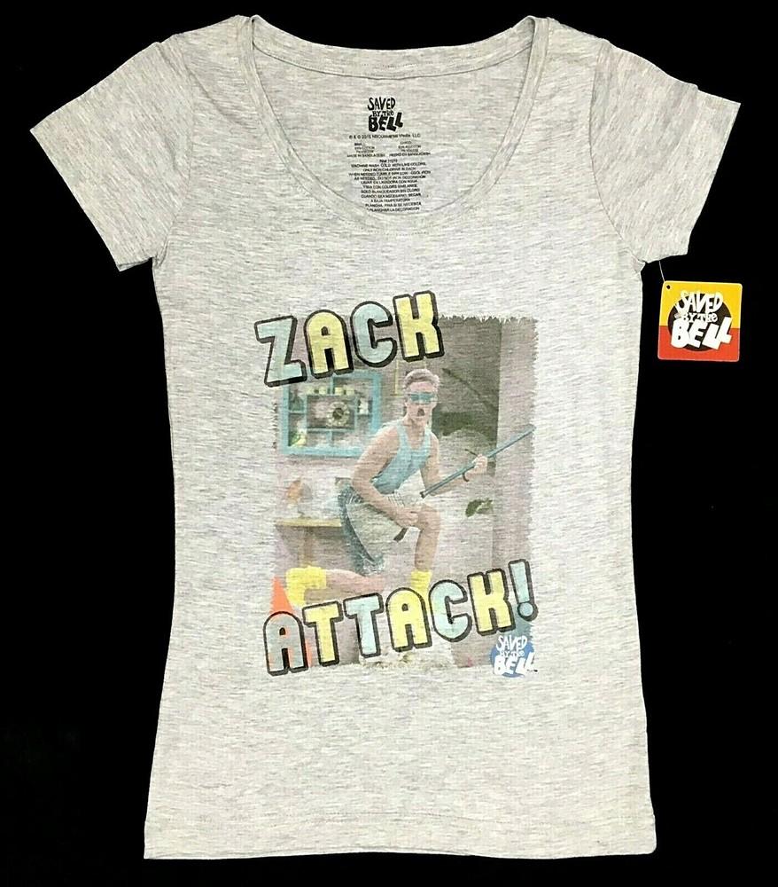 Saved By The Bell ZACK ATTACK Girls Women039s Juniors T-Shirt NWT Official