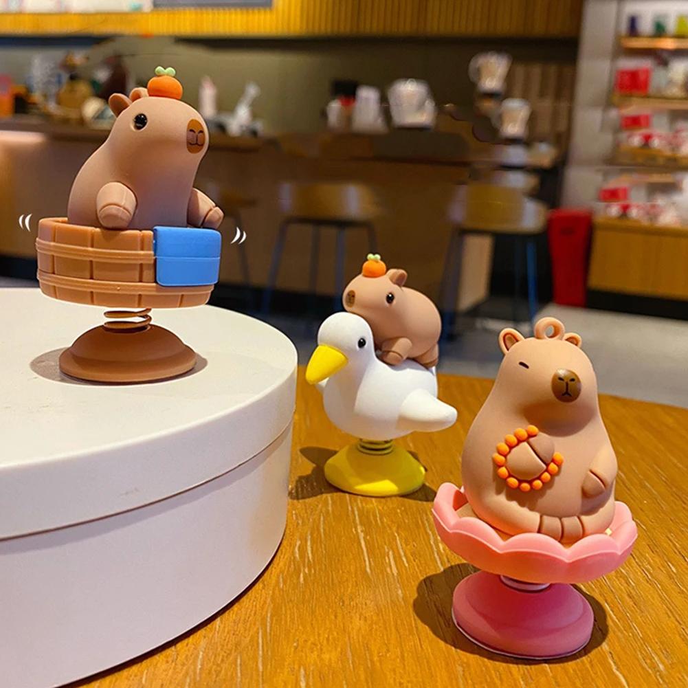 1PC Anime Personality Capybara Car Interior Decoration Trend Capybara Duck Auto Center Console Ornaments For Car Accessories