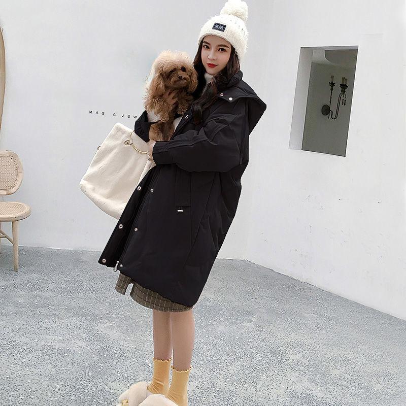 Зимнее свободное пальто из толстого хлеба, студенческая куртка на хлопковой подкладке