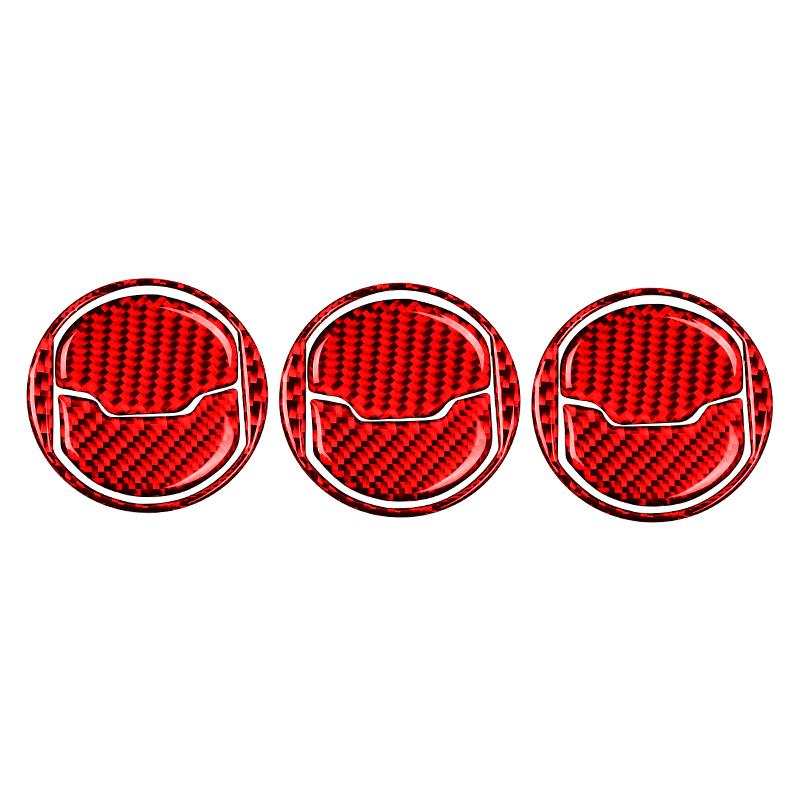 For Ford Mustang GT 2015- Accessories Carbon Fiber Car Central Dashboard Air Conditioner Outlet Vent Decoration Cover Trim