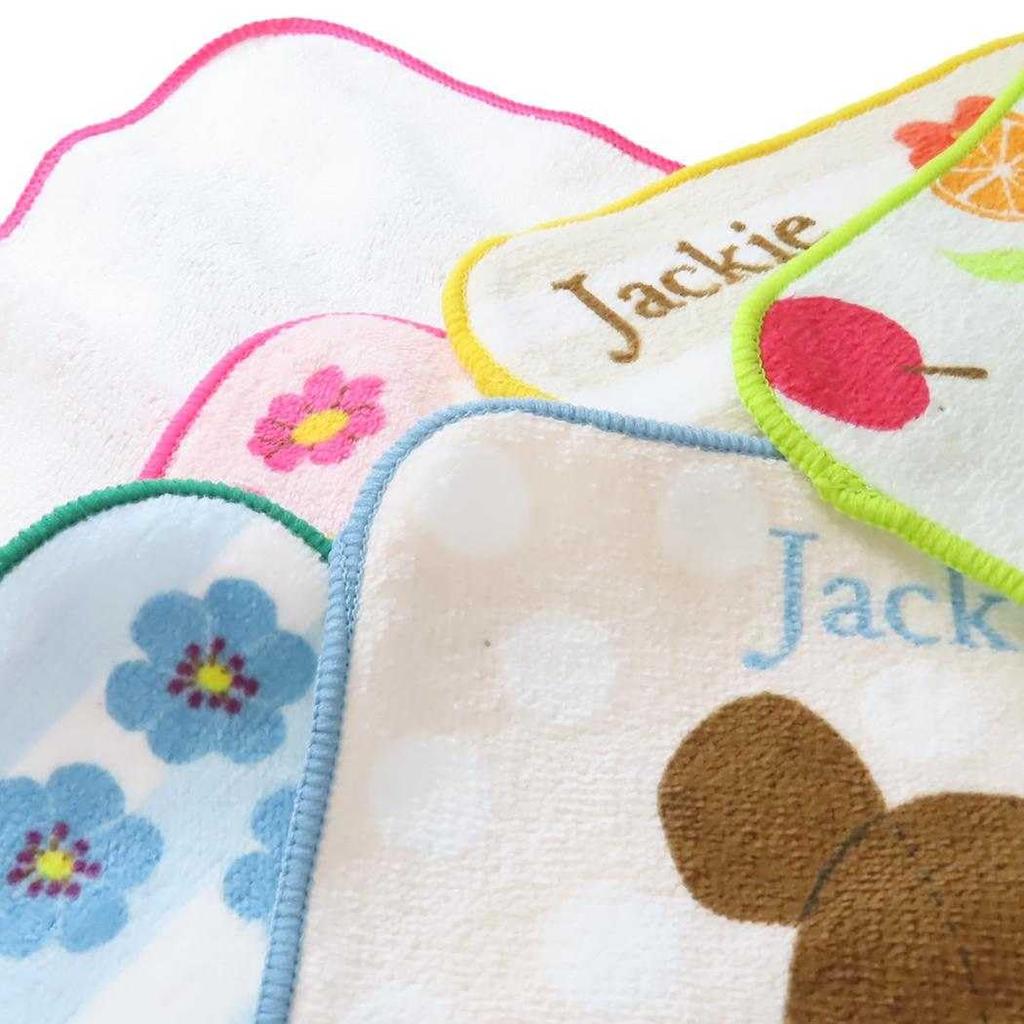 Marushin School Petit Towel Носовой платок Набор из 6 полотенец для девочек Жаккардовый яблочный антибактериальный и дезодорирующий Bear's & (Ретро 5, Полотенце, Девушка,