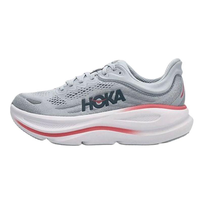 HOKA One One Bondi 9 Износостойкие Дышащие Упругие Повседневные Беговые Кроссовки Женские Серые 1162014-MBLW
