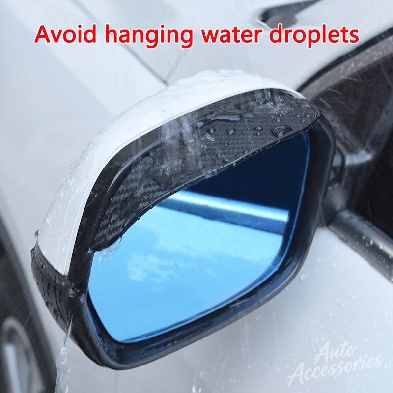 DZBW6 Car Rear View Mirror Rain Eyebrow Stickers Carbon Fiber Accessories For BMW M Sport M2 M3 M4 M5 M6 E46 E90 E60 E39 E36 F20 X3 X6