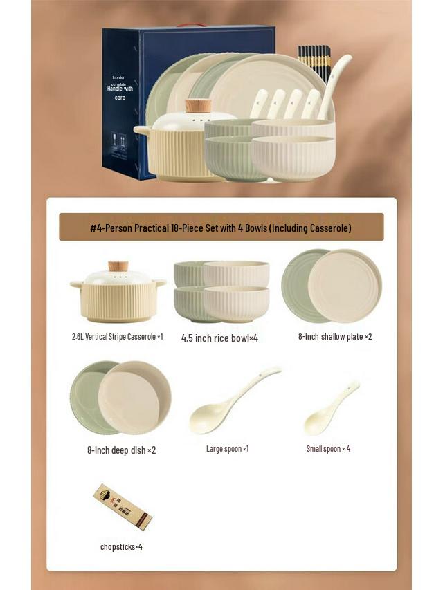 Modern Lanka Light Luxury Cream Style Dinnerware Set