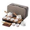 Xunyi Suet Jade White Porcelain Travel Tea Set