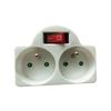Double Plug with Switch - DHOME - DHOME - 2 Outlets - 3500 W - Child Protection