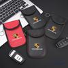AIHQR1 Car Key Case Signal Blocker Bag Car RFID Shielding Pocket Anti-Theft Pouch For Porsche Panamera Macan Boxster Cayman 911 Sticker