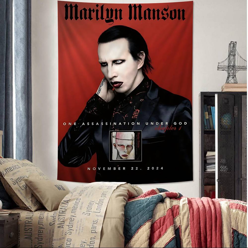 MMarilyn MManson Подвесной Богемный Гобелен для Гостиной Дома Комнаты в Общежитии Декор Японский Гобелен