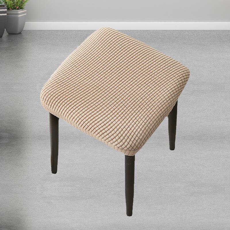 Elastic Stool Cover Plaid Chair Cover Small Square Seat Cover Restaurant
