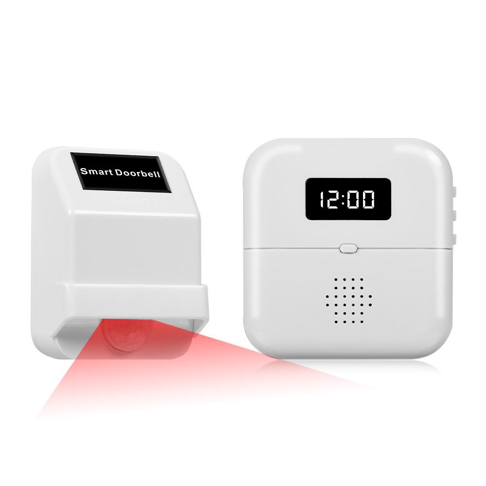 Беспроводной ИК-звонок с авто-звонком и широкоугольным датчиком для дома и магазина