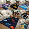 Kids Space Adventure Carpet Colorful Universe Galaxy Design Playmat for Nursery Bedroom Living Room Floor Decoration Soft Safe