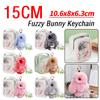 Bunny Lucky Keychains with Tin Box & Best Wishes Card Bunny Cute Plush Keychain for Bags Backpacks Rabbit Charm Easter Gifts