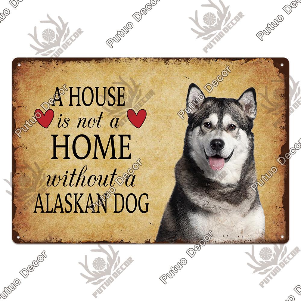 Декор Собака Винтаж Жестяные Знаки Доска Металлическая Пластина Настенное Искусство Украшения Для Дома Гостиная Человек Пещера Кафе Ферма Ретро Плакат