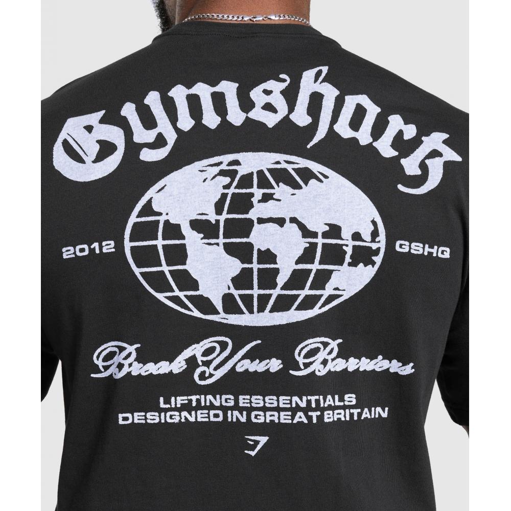 Gymshark Футболка Break Your Barriers черная A2b8i Bb2j