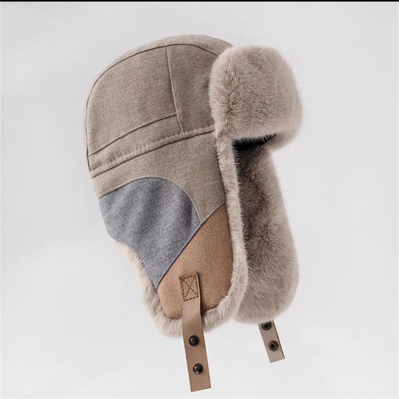 Женские зимние теплые шапки с защитой ушей, мужские велосипедные ветрозащитные шапки в северо-восточном стиле и корейская мода