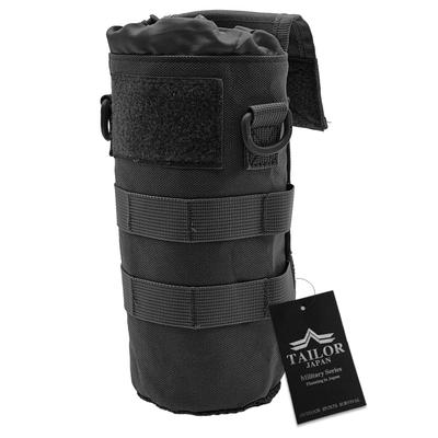 TAILOR JAPAN Складной подсумок для воды с держателем для напитков Molle, 1000D нейлон, Система, Водонепроницаемый, (черный)