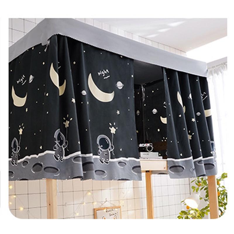 Занавеска для кровати Блэкаут Общежитие Верхняя двухъярусная кровать Двухъярусная кровать Ограждение Пылезащитная Верхняя Девушка Занавеска Спальня