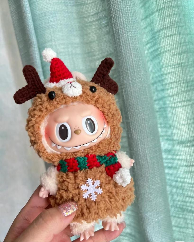 Кукольная одежда Labubu Three Generations - 17 см, наряды для кукол в виде бьющегося сердца, в виде макарон, из винила