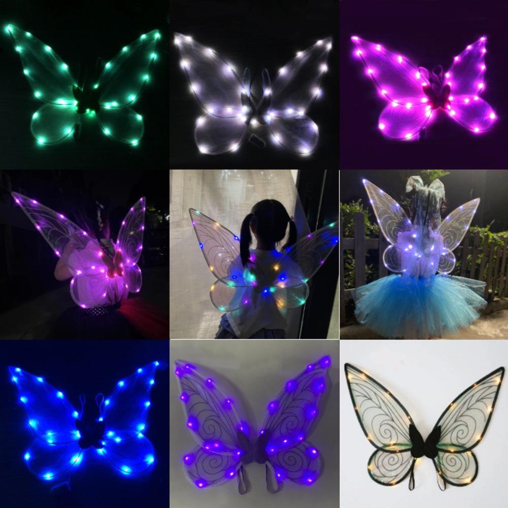 Косплей Костюм Светящиеся Крылья Органза Цветок Принцесса Ангельские Крылья