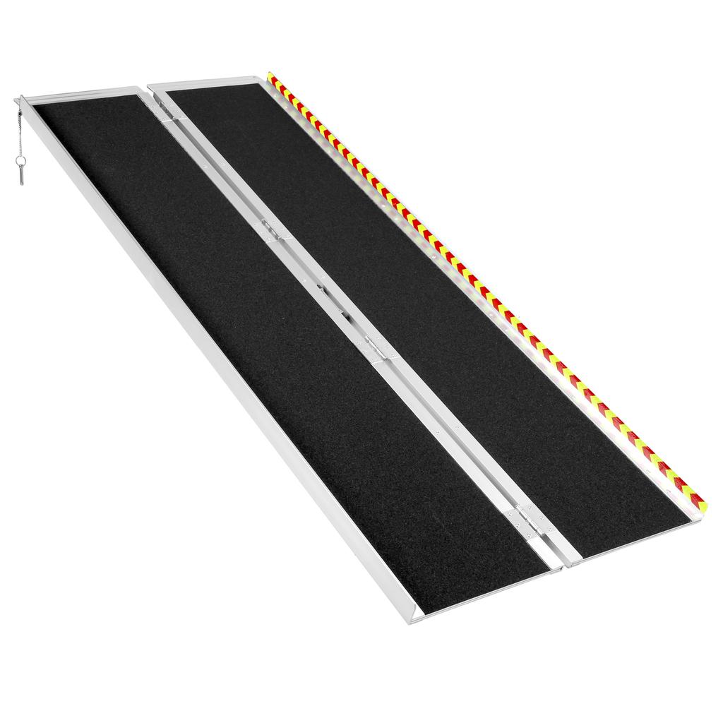 6/7 Feet Portable Wheelchair Ramp with Handle Folding Loading Dock Plates for Home Steps Stairs Entry Doorways