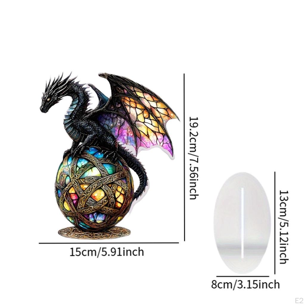 2D Дракон Акриловый Знак Декоративная Табличка с Подставкой Настольный Центральный Элемент Настольное Украшение для Офиса