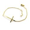 [N5370] - Gold Plated 'Cross' Bracelet