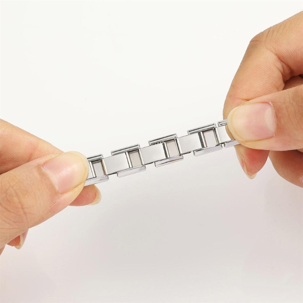 Итальянские Модульные Браслетные Соединители Ювелирные Аксессуары Текстура Нержавеющей Стали Подходит для Любителей Ювелирных Изделий