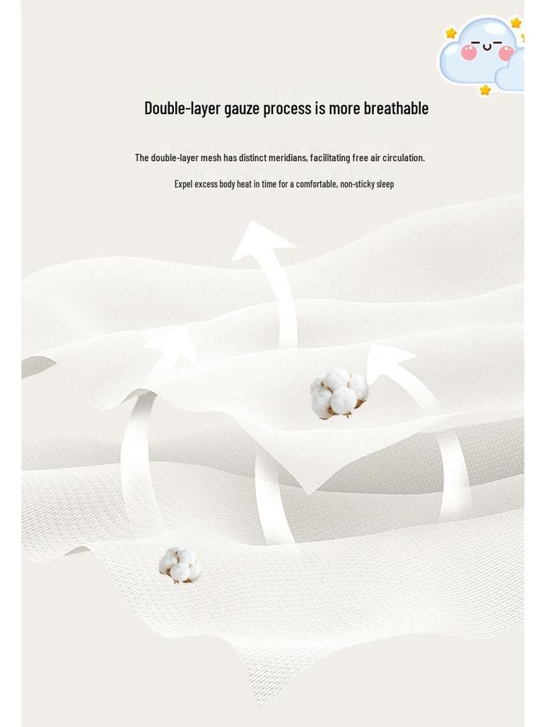 Двухслойная хлопковая марлевая длинная подушка для тела - Удобная боковая подушка, обнимающая ноги