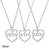 Friends Pendant Memorial Jewelry Heart-shaped Pendant Love Couple Necklace Valentine's Day Necklace