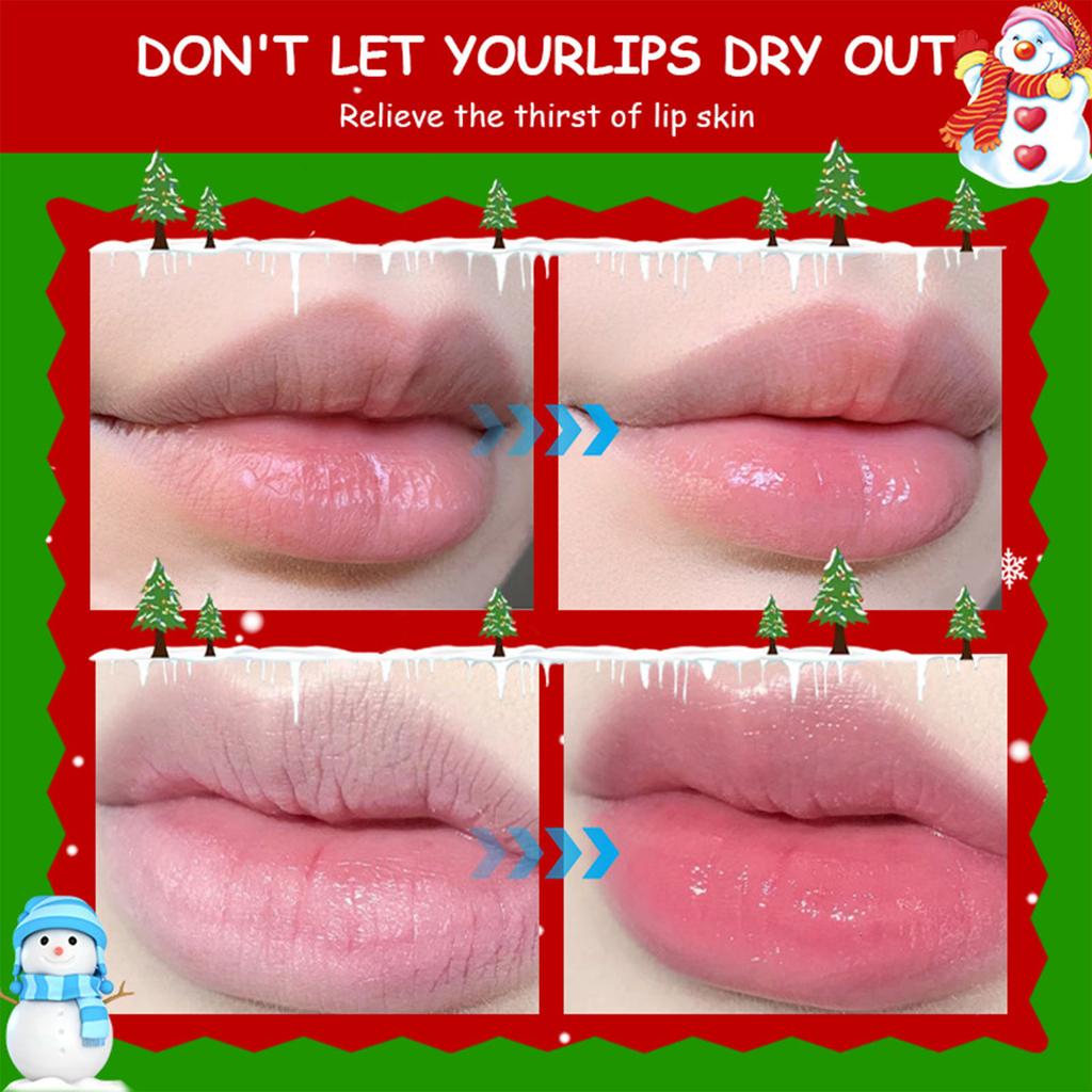 Рождественский подарочный набор бальзамов для губ, 3 фруктовых аромата, увлажняющий бальзам для сухих потрескавшихся губ, в изысканной упаковке, подарок для ухода за губами для женщин и мужчин.
