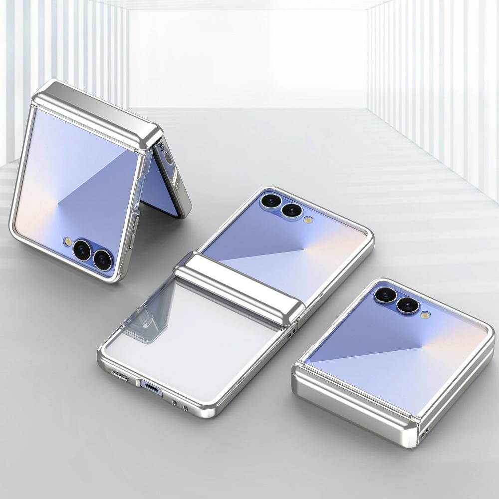 Гальванизированный чехол с полной защитой и шарниром для Samsung Galaxy Z Flip 7 6 5 Flip7 FE Flip6 Flip5 с защитной пленкой из закаленного стекла