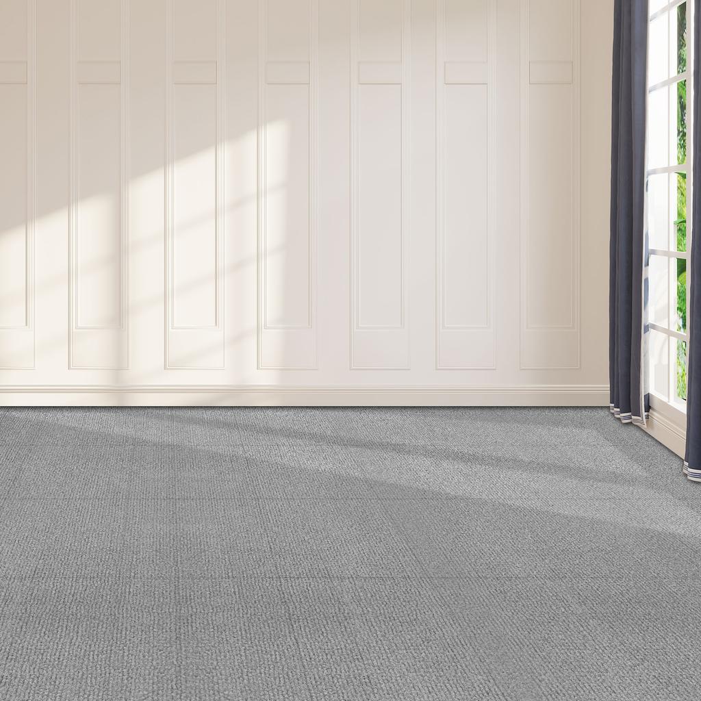 20 ШТ. Ковровые напольные плитки 19,7" X 19,7" Ковровый квадрат Ковровое покрытие Самоклеящиеся Моющиеся ковровые плитки для дома, офиса, отеля