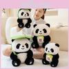 Panda He Hua Doll Leaves And Wealth Design Childrens Animal Plush Toys Gift