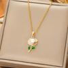 Titanium Steel Necklace For Women Elegant Simple Fashion Zircon Collarbone Chain Light Luxury Niche Jewelry