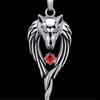 BLUELANS NECKLACE Wonderful Punk Wolf Totem Men Titanium Steel Necklace Rhinestone Pendant Head Women Present