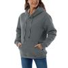 Women's Winter Sweatshirt Women's Warm Lamb Fleece Pocket Hooded Sports Sweatshirt Jacket