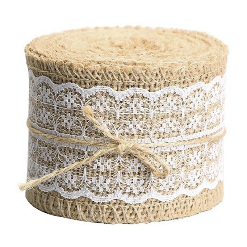 Natural Burlap Fabric Jute Rustic Wedding Vintage Roll