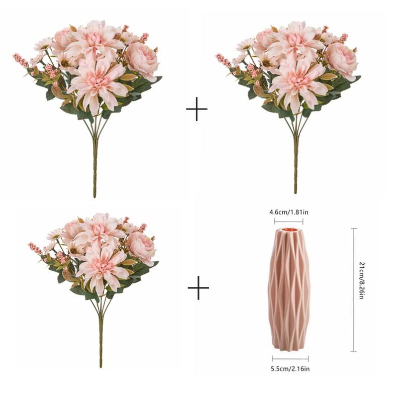 Artificial Flowers Silk Dahlia Roses Daisy Festival Garden Arch Wall Wedding Bridal Bouquets Party Decoration Diy Gift Hot Sales