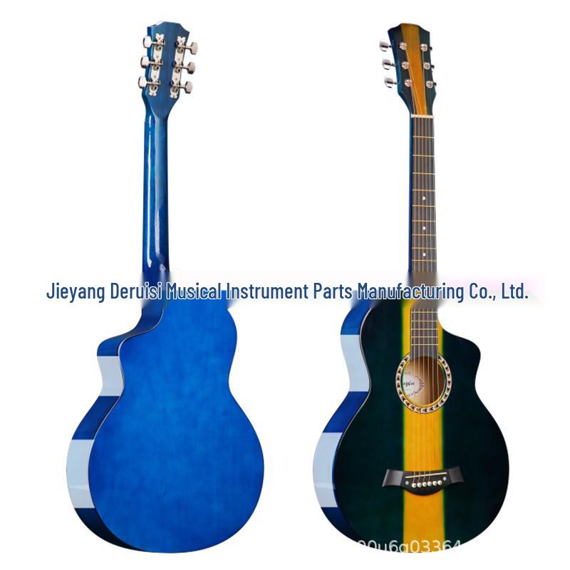 38-дюймовая градиентная липовая фолк-гитара - Инструмент для практики начинающих