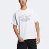 adidas Originals Trefoil SS22 Спортивная футболка с цветным логотипом и топами унисекс Белая HR6459