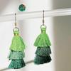 Серьги-кисточки с градиентом в виде рождественской елки - Европейские/Американские праздничные украшения для ушей 2024